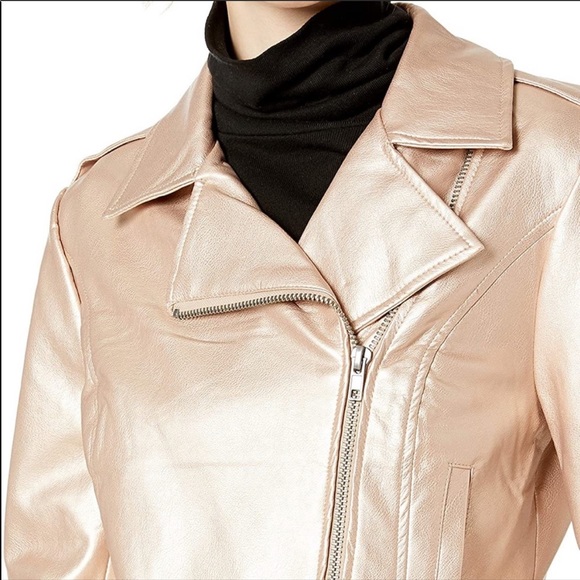 Rose gold Leather Jacket - Picture 2 of 5